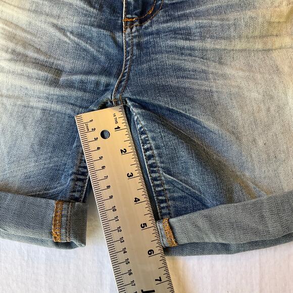 Indigo Rein Forever Women Denim Shorts size 9 Blue Mid Rise Stretch - Picture 5 of 10